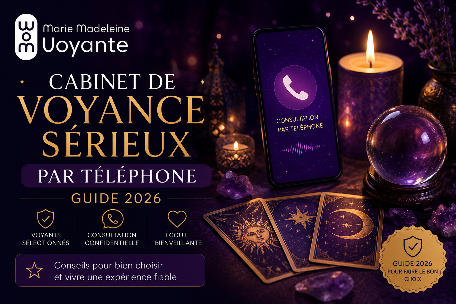 Cabinet de voyance sérieux par téléphone — guide 2026